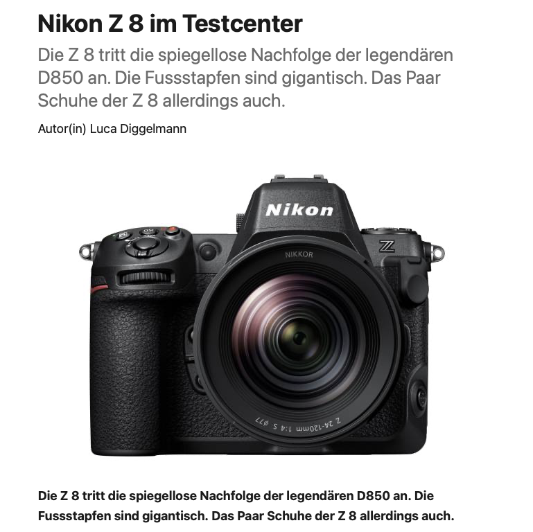 Artikelansicht Test Nikon Z 8
